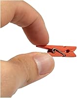 Vista 65 de JAM PAPER Wood Clip Clothespins - Small - 7/8 Inch - White - 50 Clothes Pins/Pack