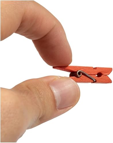 Miniatura 65 de JAM PAPER Wood Clip Clothespins - Small - 7/8 Inch - White - 50 Clothes Pins/Pack