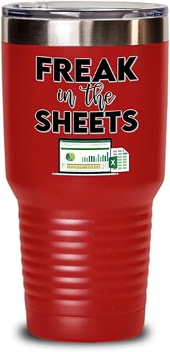 Miniatura 7 de Freak In The Sheets Tumbler for Accountant Spreadsheet Pun CPA Thank You Appreciation Ideas for Boss Coworker Office Humor 20 or 30 oz Powder Coated