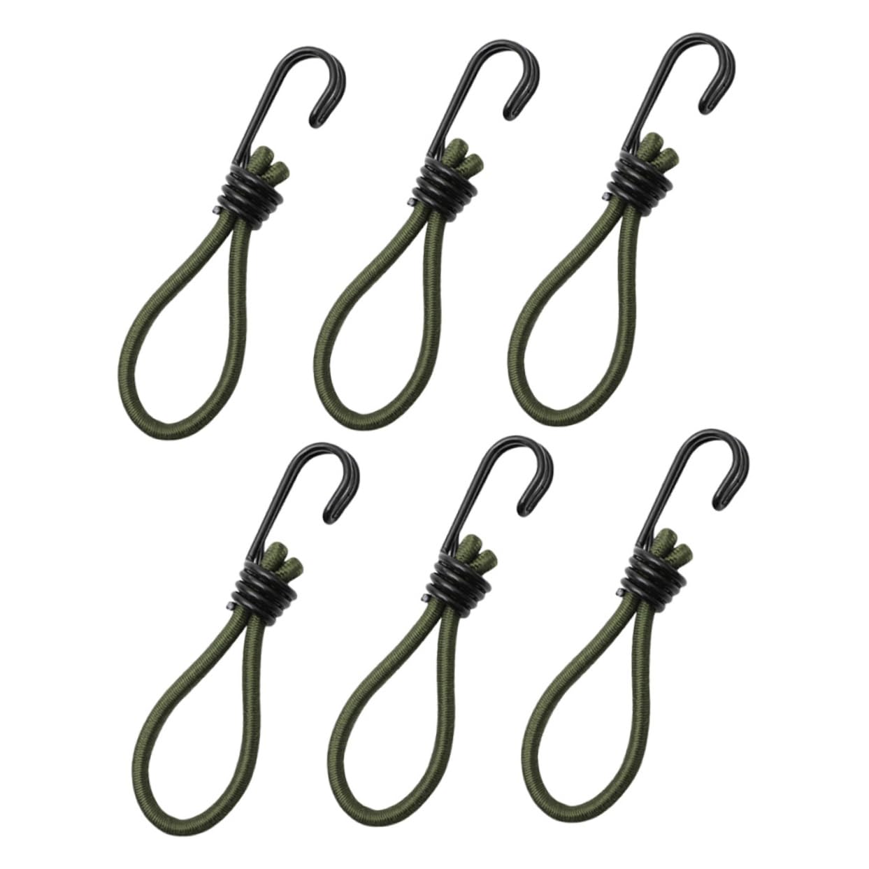 Abaodam Zeltzubehör Zeltheringe Zelt J Befestigung Camping Zeltplane Zelthaken Bungee Seile Mit Haken Kit Elastische Zeltklammern Zelte Schlafseil Outdoor Camper Gummi Oliv
