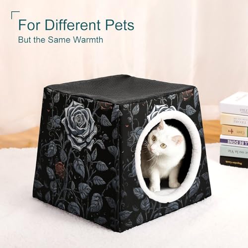Nichoir gothique rose original pour chat d'intérieur, couchage style capsule d'espace - 8
