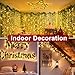 Joysing Weinrebe mit Lichterketten, 10 m, 100 LEDs, Efeu, Batteriebetrieben, mit Fernbedienung, 8 Modi, Kunst-Efeu Girlande, wasserdichte Weihnachtslichter, Blattlicht