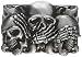 Brand:e&b NEW Casino Three Smiling Skulls Belt Buckle Cs-041bk