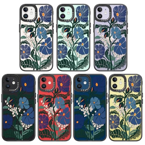 Coque iPhone 11 fleur passiflora noire silicone rigide ajusté pour smartphone 6,1 pouces