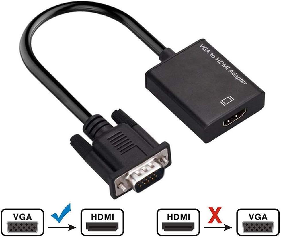 Amazon.co.jp: VGA変換アダプタ VGA to HDMI 変換 解像度 1080P ビデオ