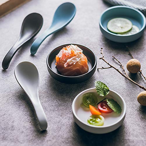 Colias Wing 3.5 Inch Simple Style Single Color Pattern Stylish Design Multipurpose Porcelain Side Dish Bowl Seasoning Dishes Soy Dipping Sauce Dishes-Set Of 6 #TOP4