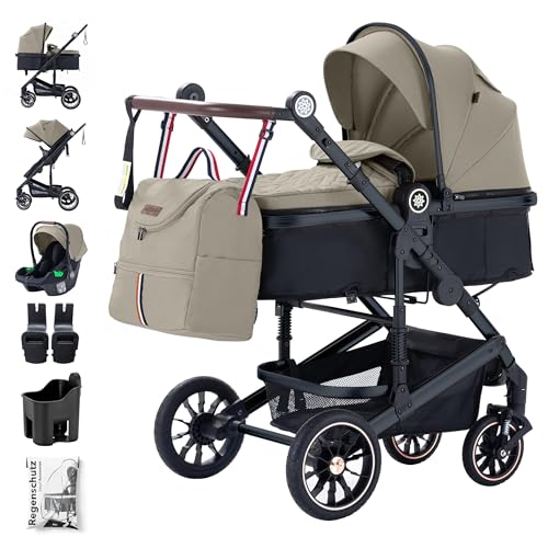 Daliya® NEOMOVE 3in1 Kinderwagen, Buggy & i-Size Babyschale | Alu-Rahmen |...