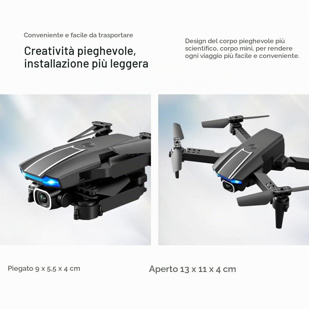 Drone con Doppia Fotocamera 4K HD, quadricottero RC S65 Pieghevole per Principianti, Adulti, Ritorno Intelligente GPS, 2,4 GHz FPV Live, Tempo di Volo Lungo