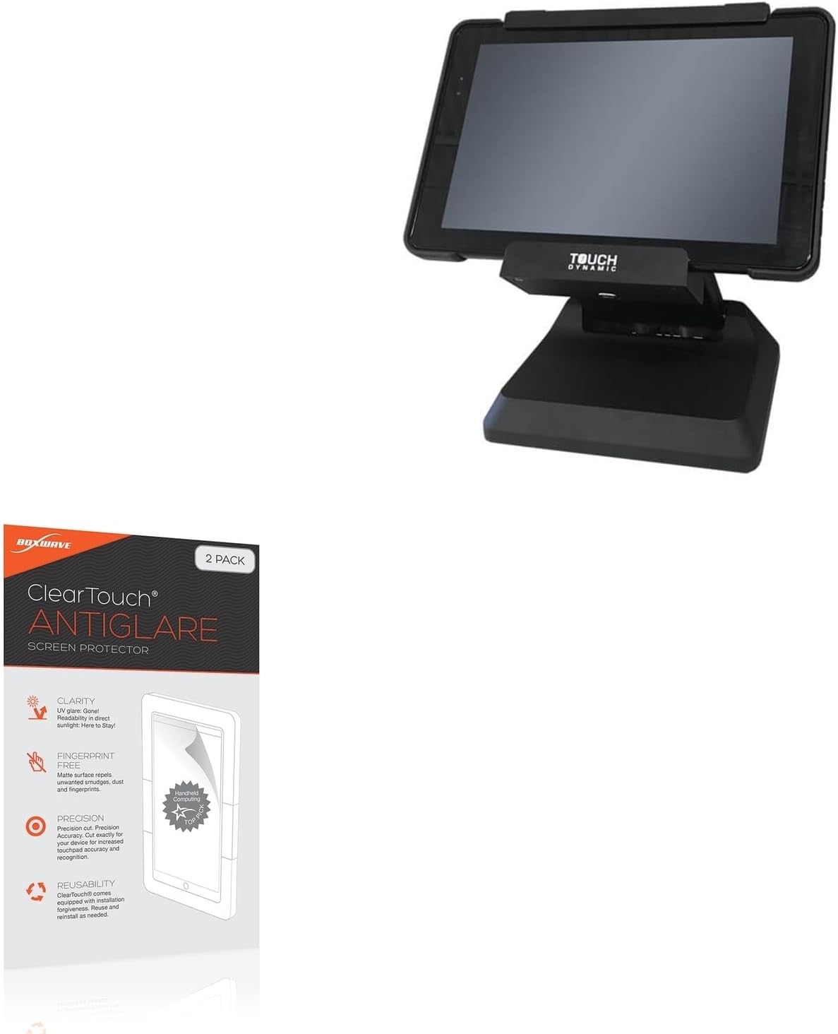 BoxWave Screen Protector Compatible with Touch Dynamic Quest IV (8 in) - ClearTouch Anti-Glare (2-Pack), Anti-Fingerprint Matte Film Skin