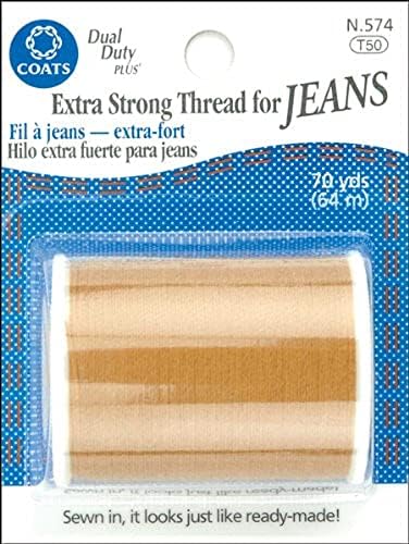 Coats & Clark Inc. N574 Extra Strong Thread for Jeans, 70-Yard, Golden image 2