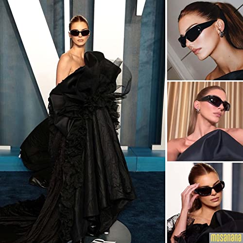 mosanana Y2k Wrap Around Polarized Sunglasses for Women Trendy Swift Oval Futuristic Shades Retro 2000s Sport Sunnies MS522452