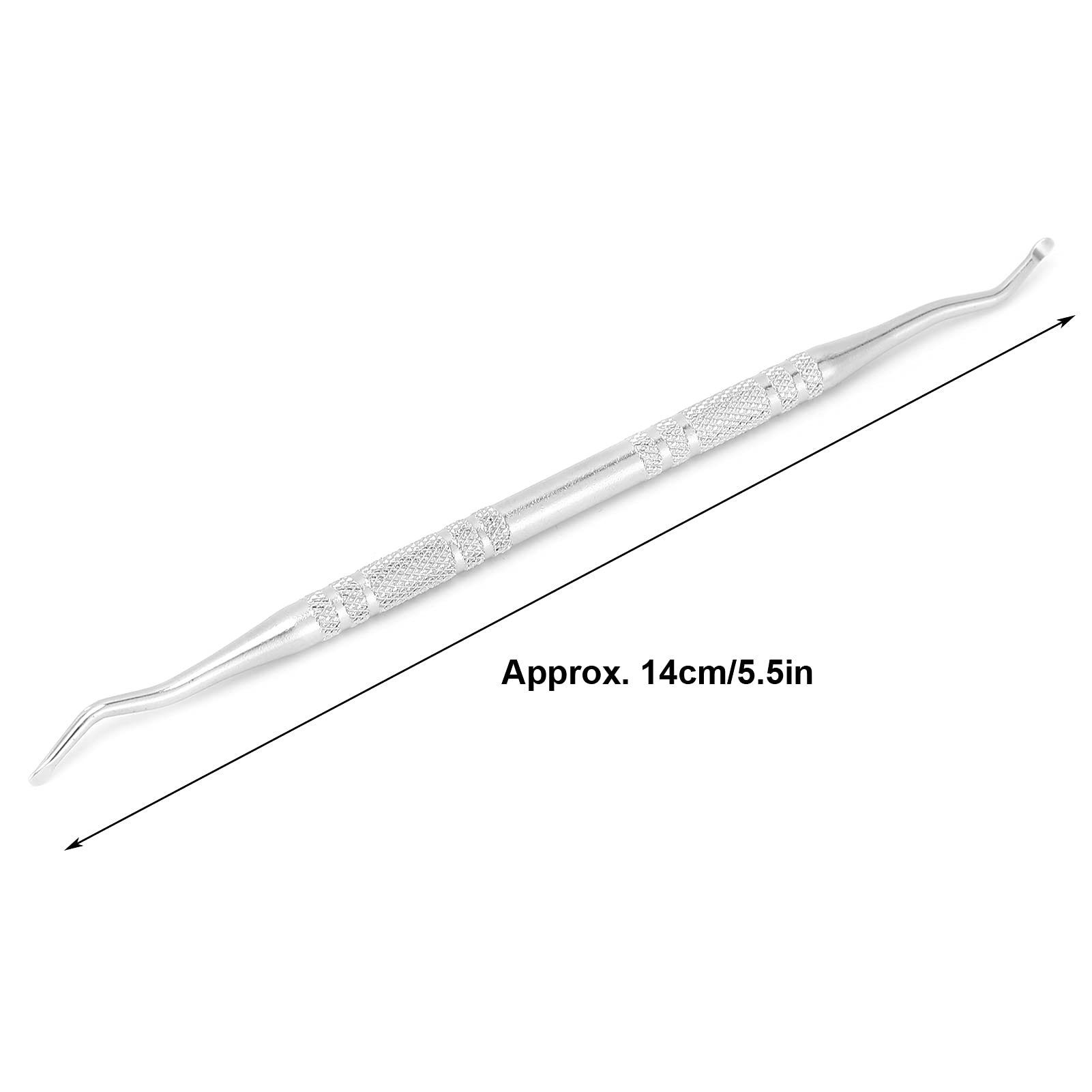 Stainless Steel Armour Remover, Cuticle Pedicure, Double Headed Nail Scoop Removes Tick Orthodontic Nails - Image 2