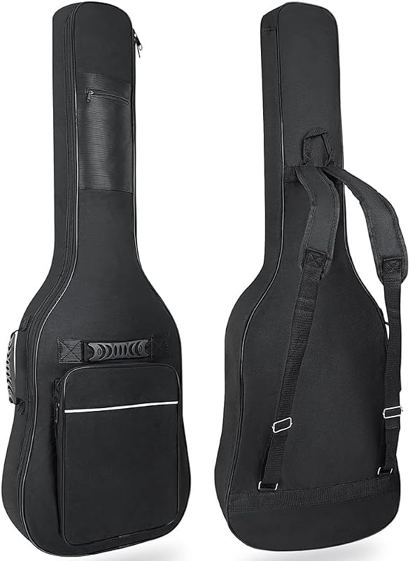 39 40 41 Inch Electric Guitar Bag, Electric Guitar Gig Bag 0.35 Inch Waterproof Thick Padding Backpack Soft Electric Guitar Case Dual Adjustable Shoulder Strap Pocket & Back Hanger Loop