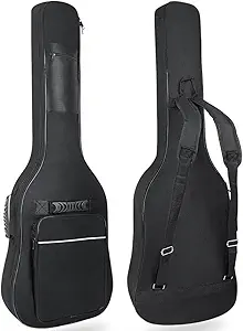 LETSROCK 39 40 41 Inch Electric Guitar Bag, Electric Guitar Gig Bag 0.35 Inch Waterproof Thick Padding Backpack Soft Electric Guitar Case Dual Adjustable Shoulder Strap Pocket & Back Hanger Loop