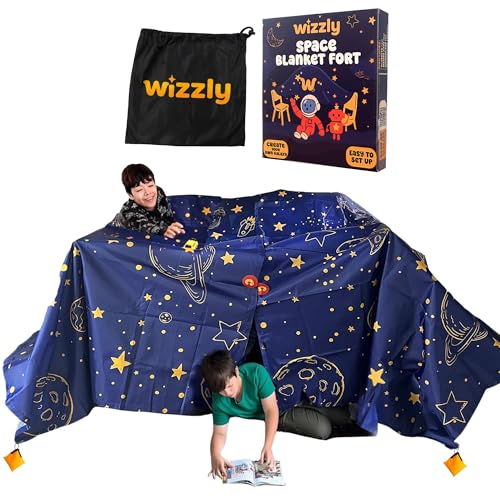 Wizzly Space Original Blanket Fort Building Kit for Kids, 4