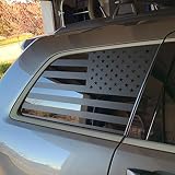Zhizhong American Flag Window Decals for Car SUV Trucks, Universal Matte Black USA Flag Vinyl Sticke
