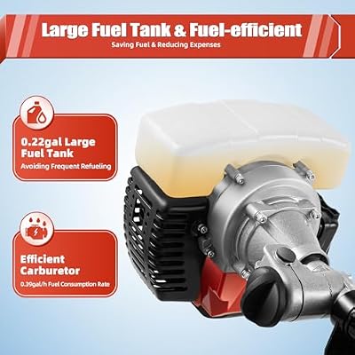 2-Stroke 2.3HP Outboard Motor, 52CC Gas-Powered Outboard Motor Fishing Boat Engine Manual Pull Start Marine Inflatable Fishing Boat Outboard Engine Motor for Inflatable Fishing Boats Yachts