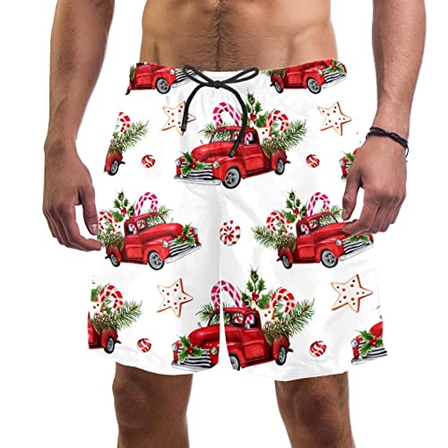 Maillots de bain hommes JDEZ camions de Noël pour partager de beaux moments