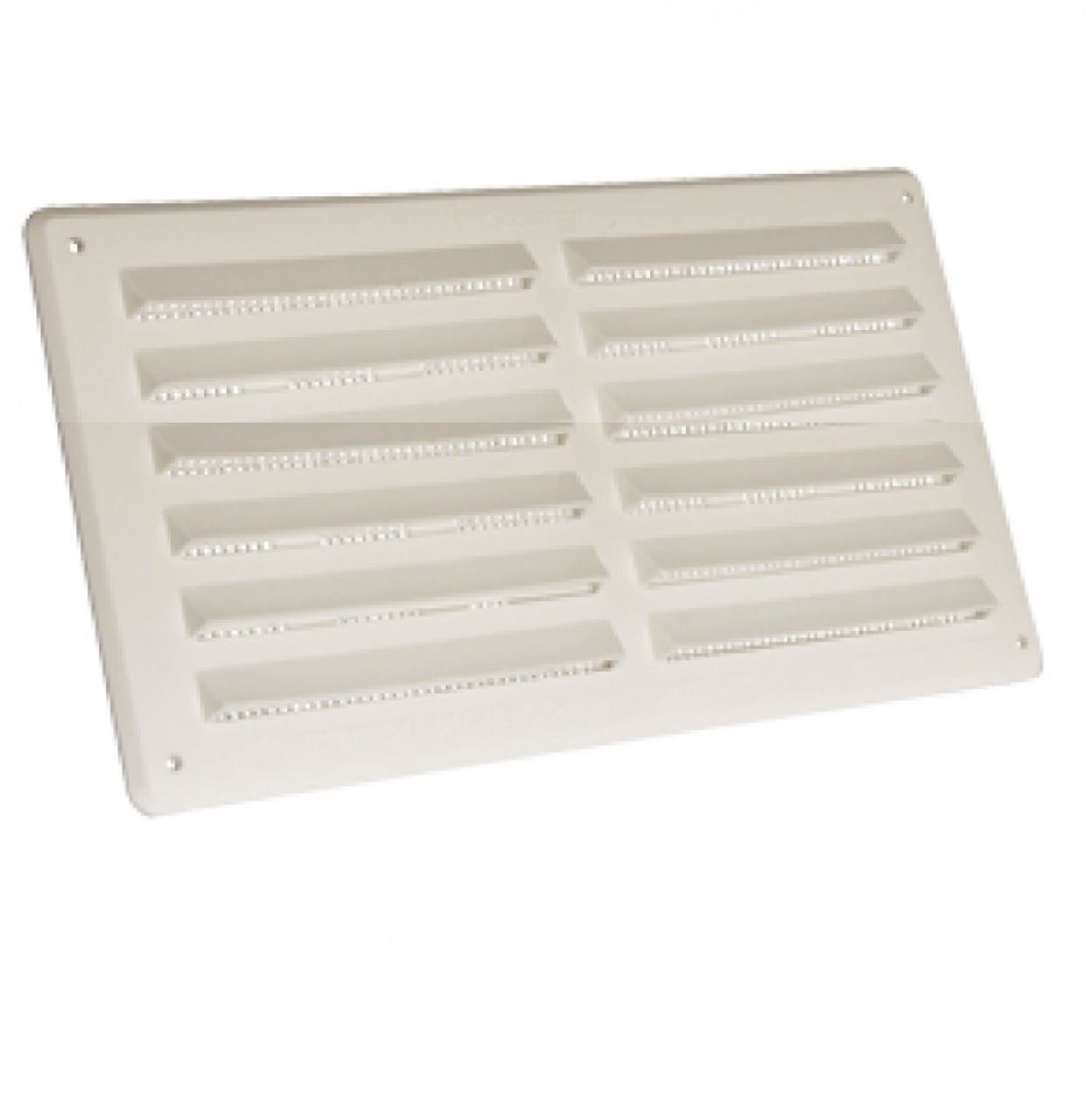 Stadium White Louvre Ventilator With Integral Flyscreen