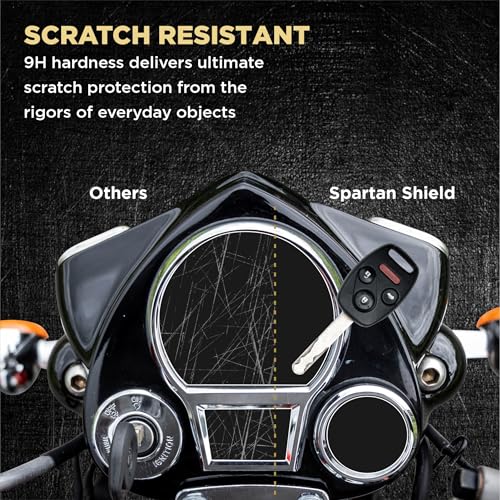 Image of Spartan Shield [2 PACK] Screen Protector For ROYAL ENFIELD GOAN CLASSIC 350 [with Tripper Navigation Screen] - 4 inch Instrument Cluster Guard | GoanClassic TFT Display Cluster Accessory 2024 [Not Tempered Glass]
