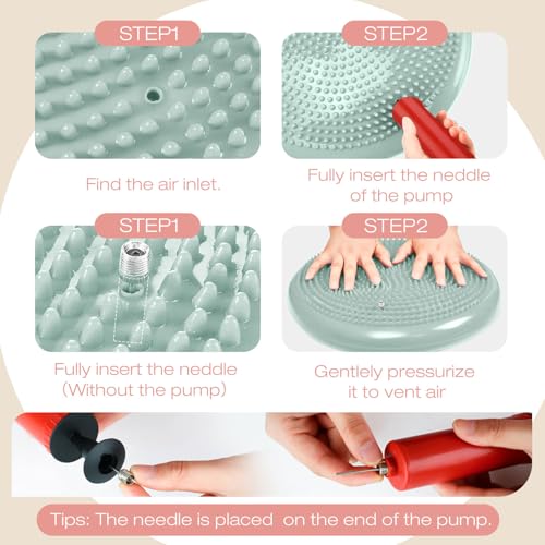 Image of Amylove 6 Pcs Wiggle Seat Inflated Wobble Cushion for Sensory Kid 13 Inch Balance Disc Kids Flexible Seating Exercise Sensory Pad Chair Cushion for Classroom Office School(Hippie Boho)