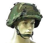  BE-X Helmbezug für PASGT Helm sowie BW Gefechtshelm etc, mit Schlaufen - US Woodland