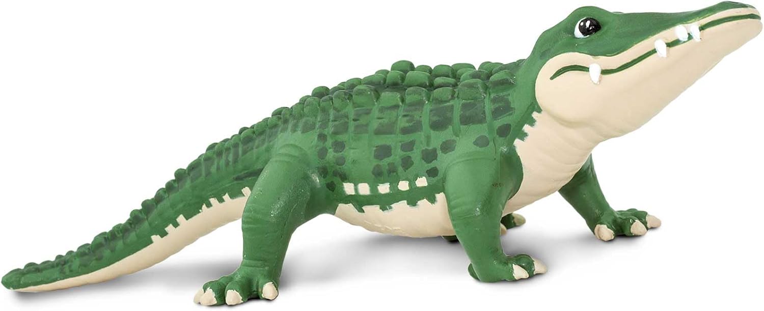 Safari Ltd. Bernie The Gator Figurine - Detailed 5.5" Plastic Model Figure - Fun Educational Play Toy for Boys, Girls & Kids Ages 3+