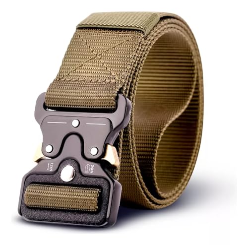 Cinto Tático Militar Com Fivela de Engate Rápido Anti Alérgico | Alpha Ecom (Verde Metal)