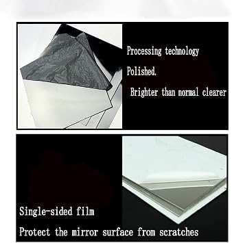 304 Stainless Steel Plate, Mirror Polished Treatment, Metal Raw Material, Used for Home Decoration, Size 100mm X 100mm, Thickness Optional, 1pc.(Thick:0.5mm 5pcs)