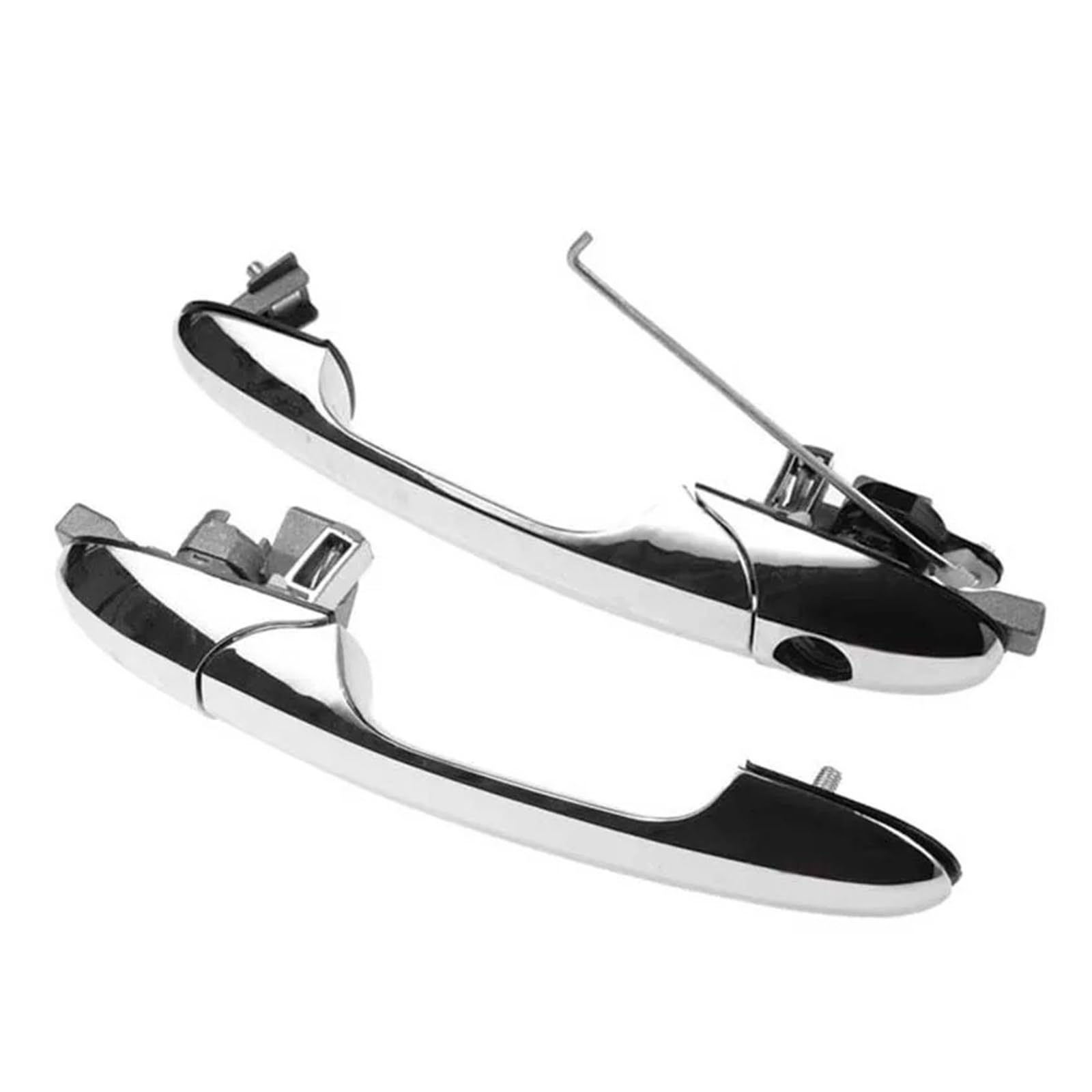 Ropaix 1 Pair Side Exterior Door Handle For Alfa For Romeo 147 2000-2010 735592026 Exterior Door Handle 735592012(1 Pair)