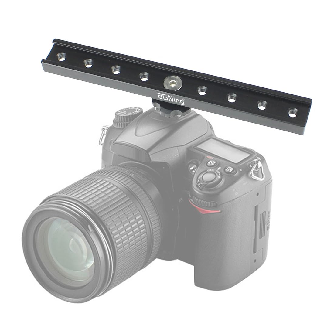 Barra de extensión de zapata fría doble de 18cm con tornillo 1/4 para foco LED