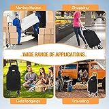 Rainberg 50Ltr Lightweight 2 Wheels Shopping Trolley, Hard Wearing & Foldaway Trendy Folding, Collapsible Push/Pull Carts for Easy Storage (Black) - Image 5