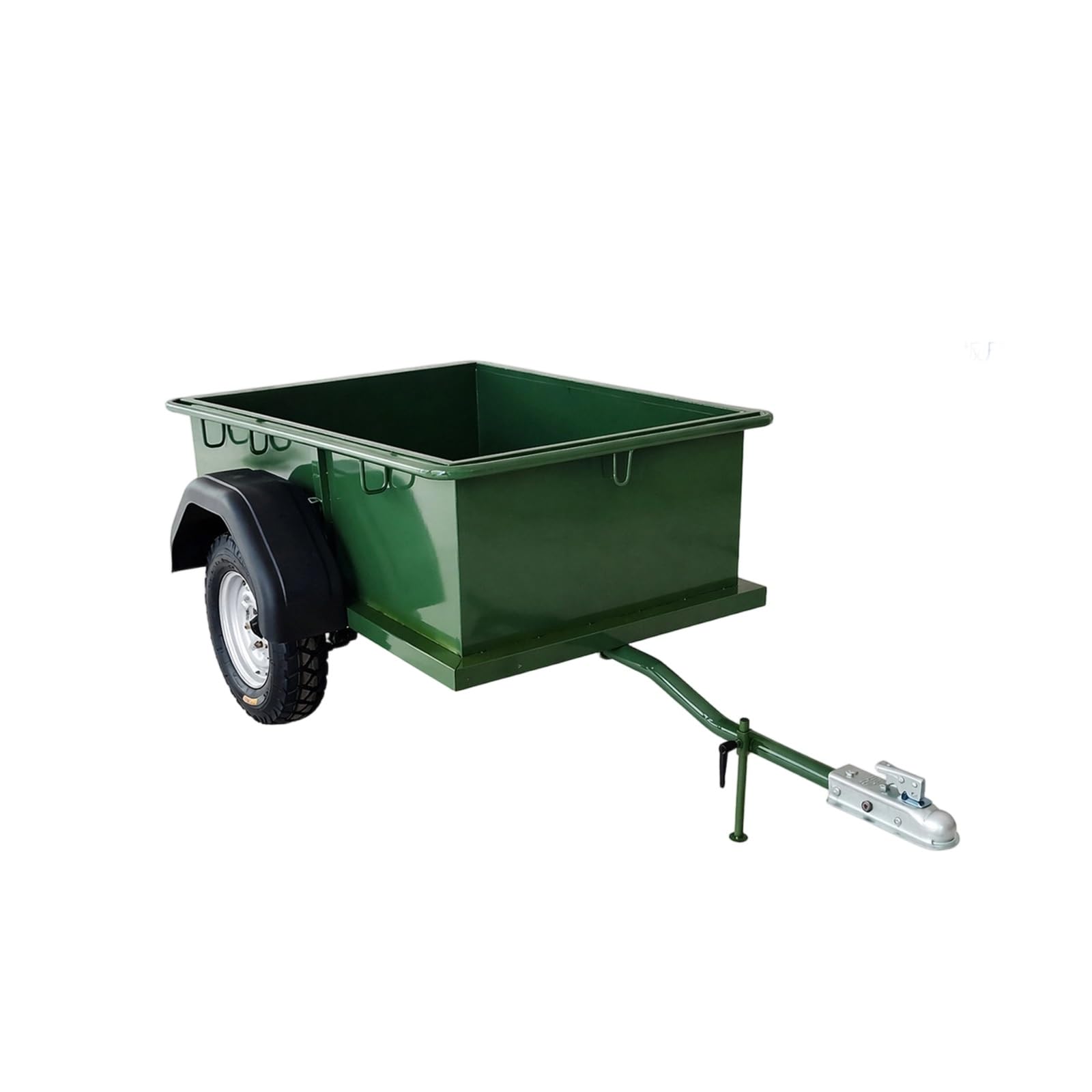 Remorque Pêche Vélo, Chariot Acier pour Cannes et Glacières | Châssis acier antirouille + 130 lb + attelage universel pour vélos et E-bikes – idéal pour pêche et chasse