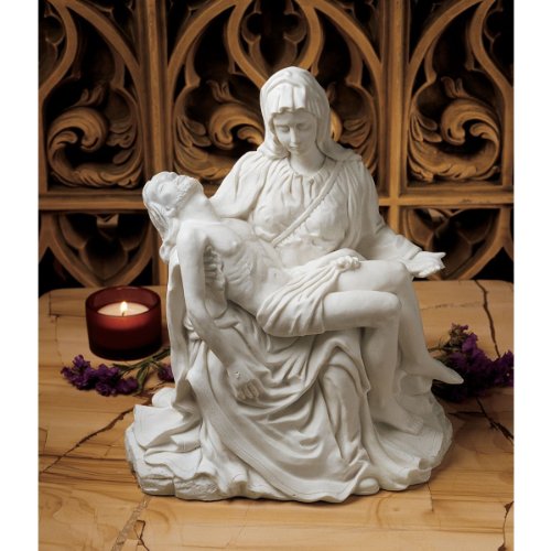 Statue de La Piété cadeau d'art classique Design Toscano blanc - 3