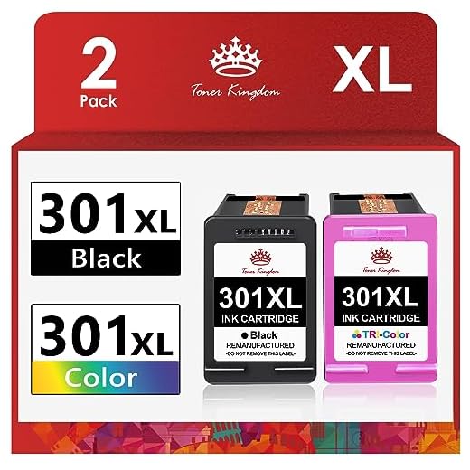 Toner Kingdom 301 XL återtillverkade för HP 301 bläckpatroner 301XL för HP Deskjet 2540 patroner 301 Deskjet 1510 1010 Envy 4500 4502 5530 OfficeJet 2620 4630 (1 HP 301 svart 1 301 trefärgad ig)