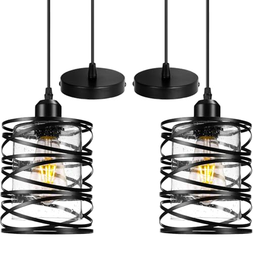 【Design e un materiale unici】Il paralume in vetro presenta un'elegante forma a goccia di pioggia la cui superficie ricorda il momento in cui cade. Il paralume è realizzato in vetro ad alta trasmissione per una luce morbida e omogenea e la struttura a molla è robusta e durevole per garantire un uso prolungato del lampadario.