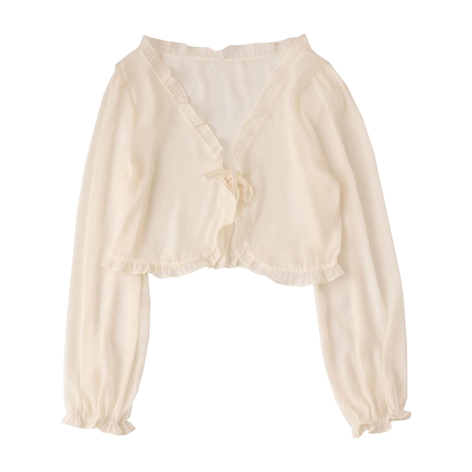 Women Cardigan Sunscreen Top Fashionable Short Shawl for Bride Beach Wedding Apricot Color-image-28