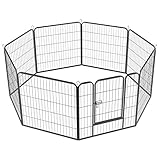 Flessibile: i pannelli rimovibili possono essere configurati in diverse forme come ottagono, quadrato e rettangolo aggiungendo o rimuovendo il pannello, aiutandoti a costruire una recinzione per animali domestici in base allo spazio e alle tue esigenze.