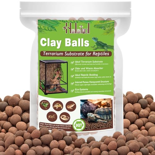 Halatool Reptile Substrate 8QT Leca Clay Pebbles for