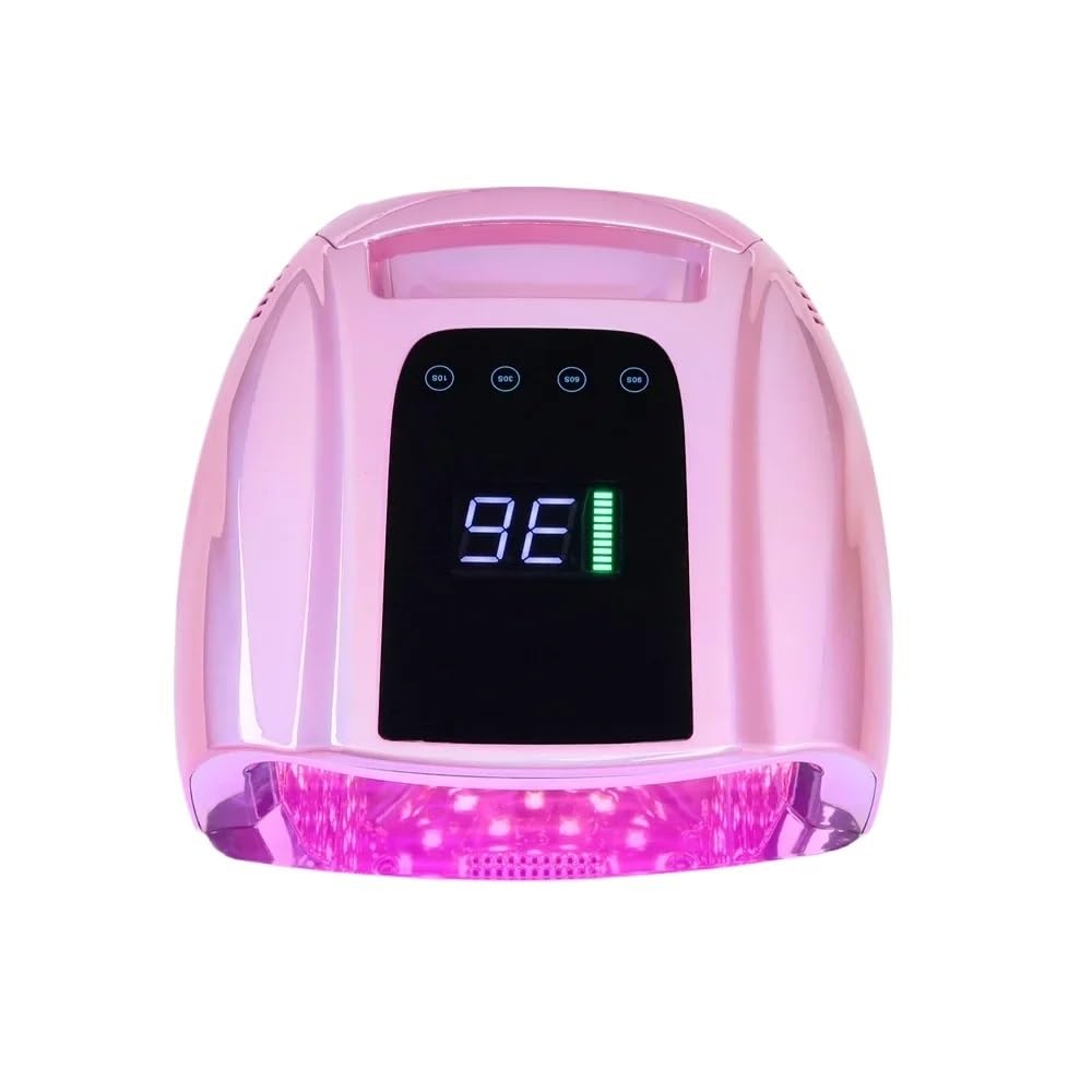 Profesjonalna lampa do paznokci 96W z akumulatorem, UV LED, lakier żelowy, suszenie, narzędzia manicure, zdobienie Praktyczny(Pink)