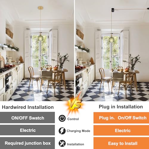 Image of Shenmoyl Plug in Pendant Light Hanging Light Fixture Corded On /Off Switch Brass Pendant Light with Green Tulip Glass Lampshade for Bedroom Living Room Kitchen Island