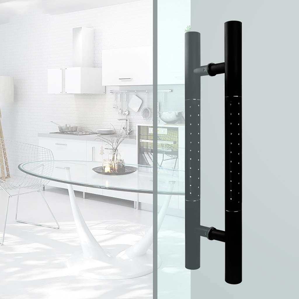 Black Stainless Steel Commercial Office Tempered Glass Door/Sliding Wooden Barn Door Push-Pull Handle, 4 Lengths (Size : 600×400mm)
