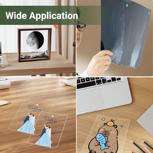 Image of Laser Transparency Film,100 Sheets Overhead Projector Film for Laser Jet Printer,Letter Size 8.5x11 inchColor Transparent Paper for OHP Copier Photo Transparent Film,Office and School Supplies