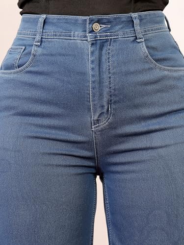 Image of Miss Chase A+ Women's Wide Leg High Rise Regular Length Stretchable Denim Jeans