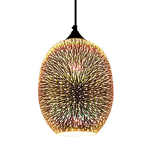 Newrays moderna bola de cristal 3D colorido fuegos artificiales colgante creativo accesorio de luz (P3D11)