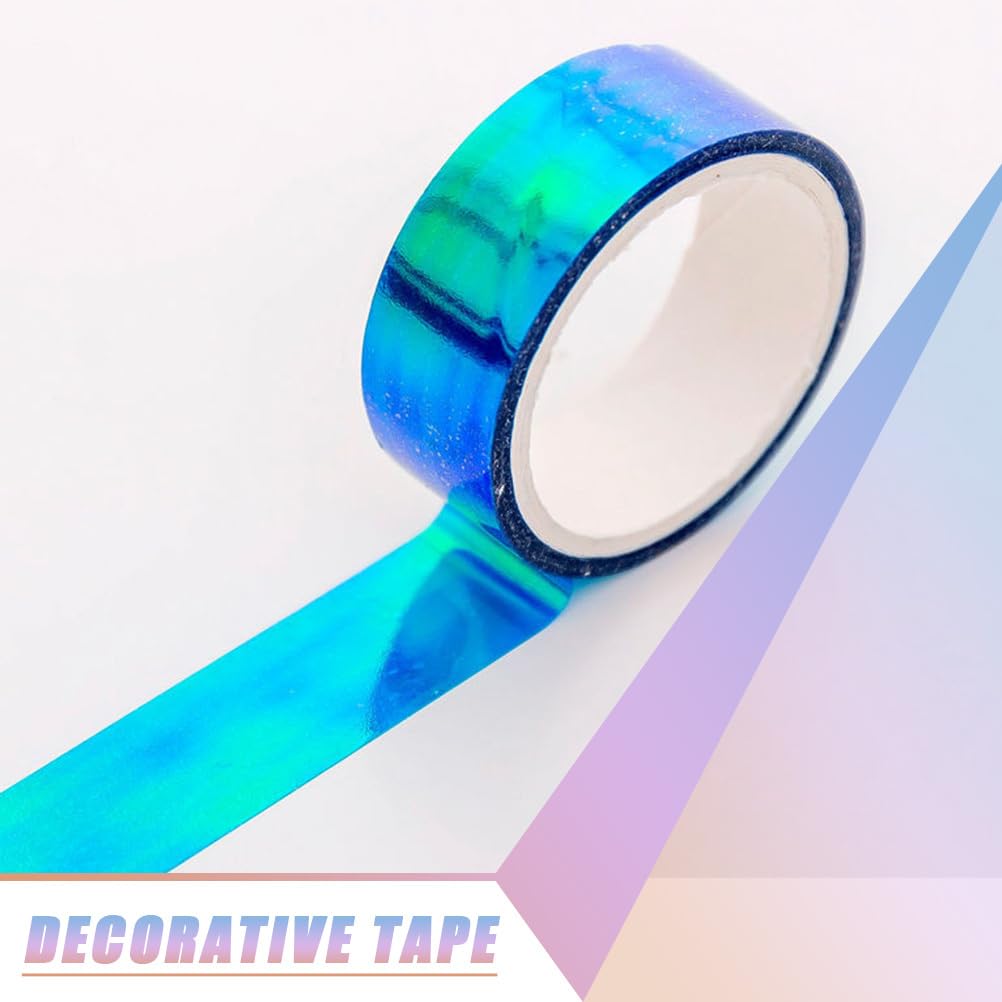 12ロール カラーポケットテープ 防水ダクトテープ カラーテープ 防水テープ DIY アートクラフト ホログラフィックテープ ネオン