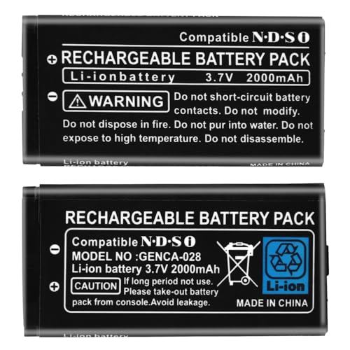 Image of UTL-003 Battery for DSi XL, 2000mAh Rechargeable Lithium-ion Battery Pack Tool Kit for Nintendo DSi XL /DSi LL Game Console