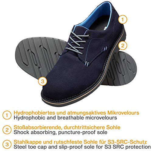 Uvex Scarpe Antinfortunistiche S3 1 Business,Tg.42 Uomo, Resistenti All'acqua, Con Puntale Di Sicurezza - 2