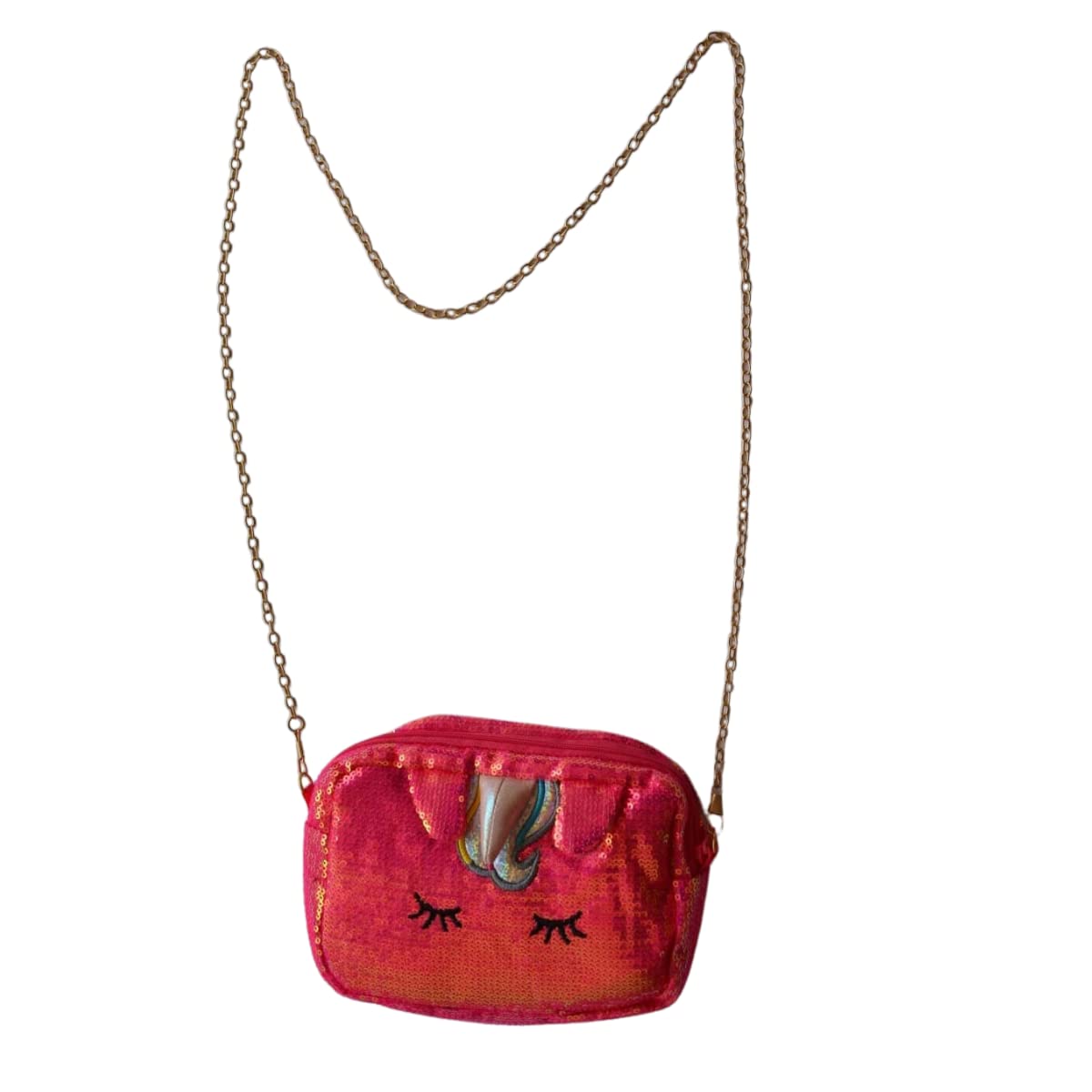 BLESS KRAFT Cute Baby Girl Pouch Purse with Sequence and Golden String Sling Bag | Vibrant, Stylish & Light Weight Sling Bag (BABY PINK) (B0BZJGLTKX) Amazon Price History, Amazon Price Tracker