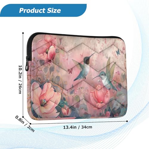 Funda para portátil 13-14 pulgadas con diseño de colibríes miniatura 3